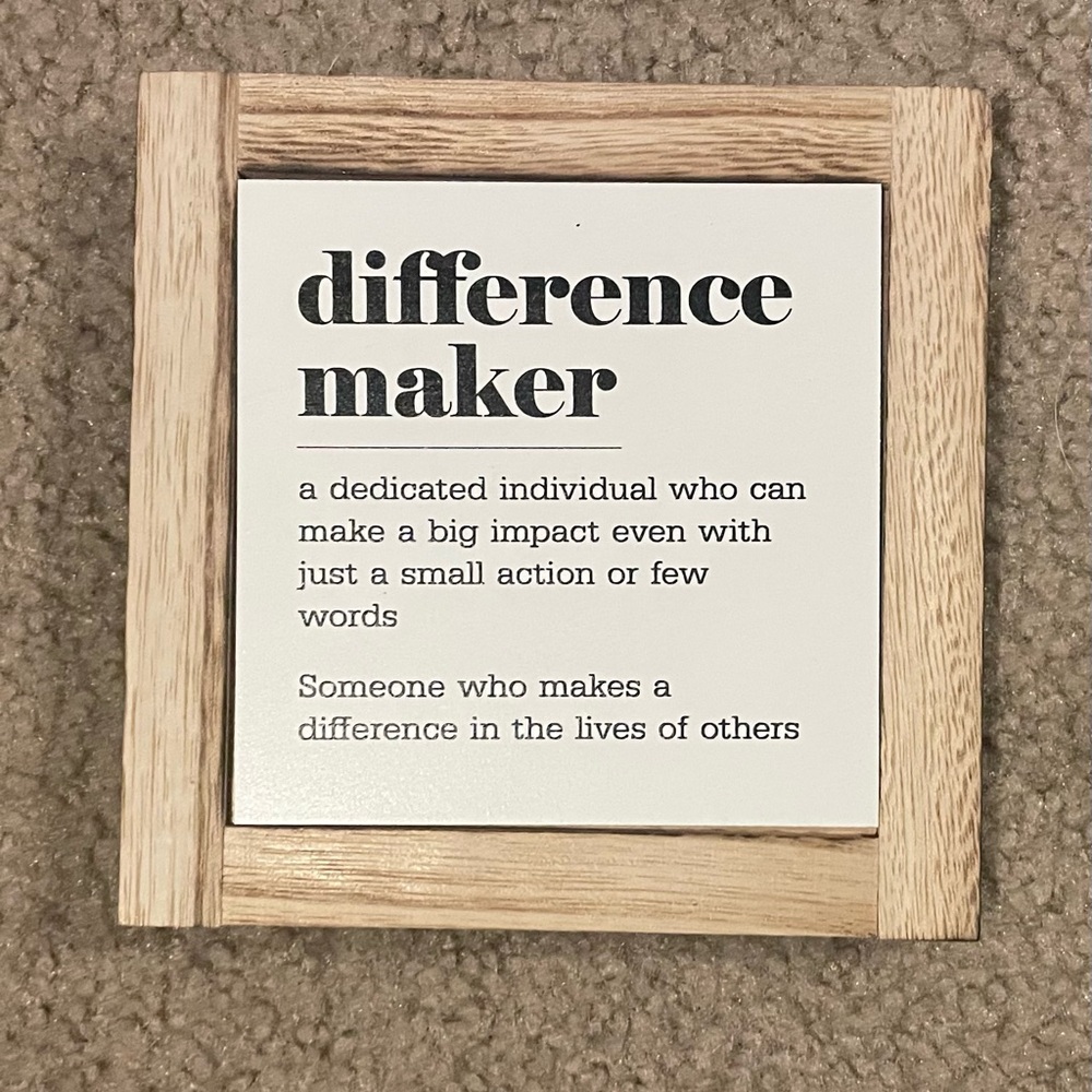 Inspirational Wall Art with Wooden Frame 
6” x 6”